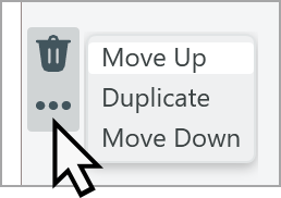 Move section up or down to reorder steps