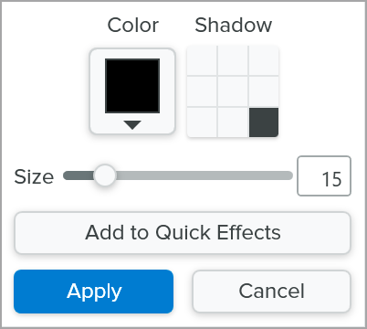 Shadow properties on Windows