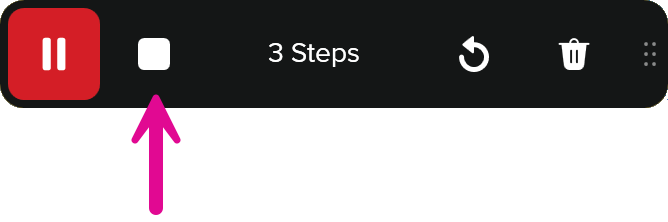Step Capture stop button