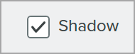 Drop shadow checkbox