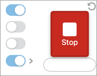 Stop button