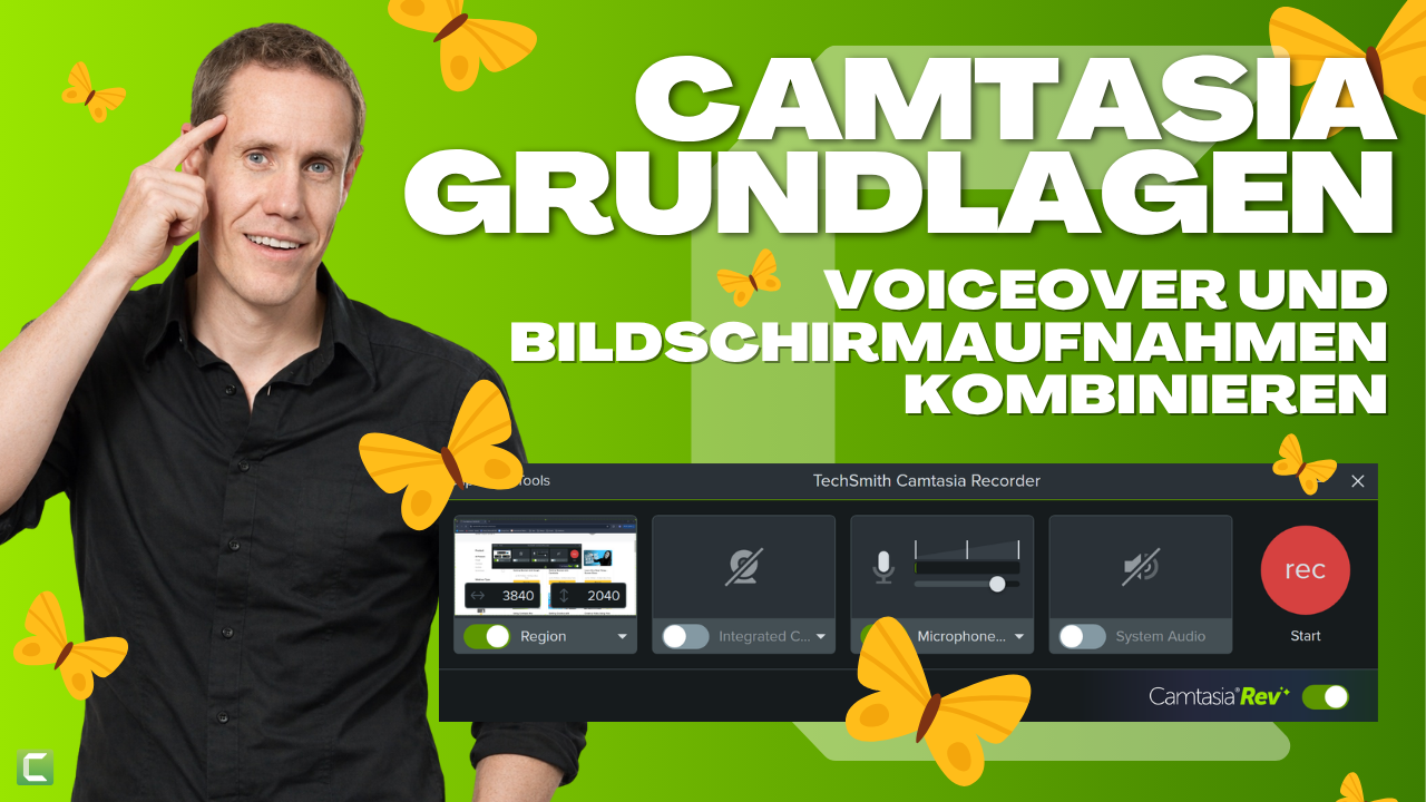 Camtasia Grundlagen: Voiceover und Bildschirmaufnahmen kombinieren