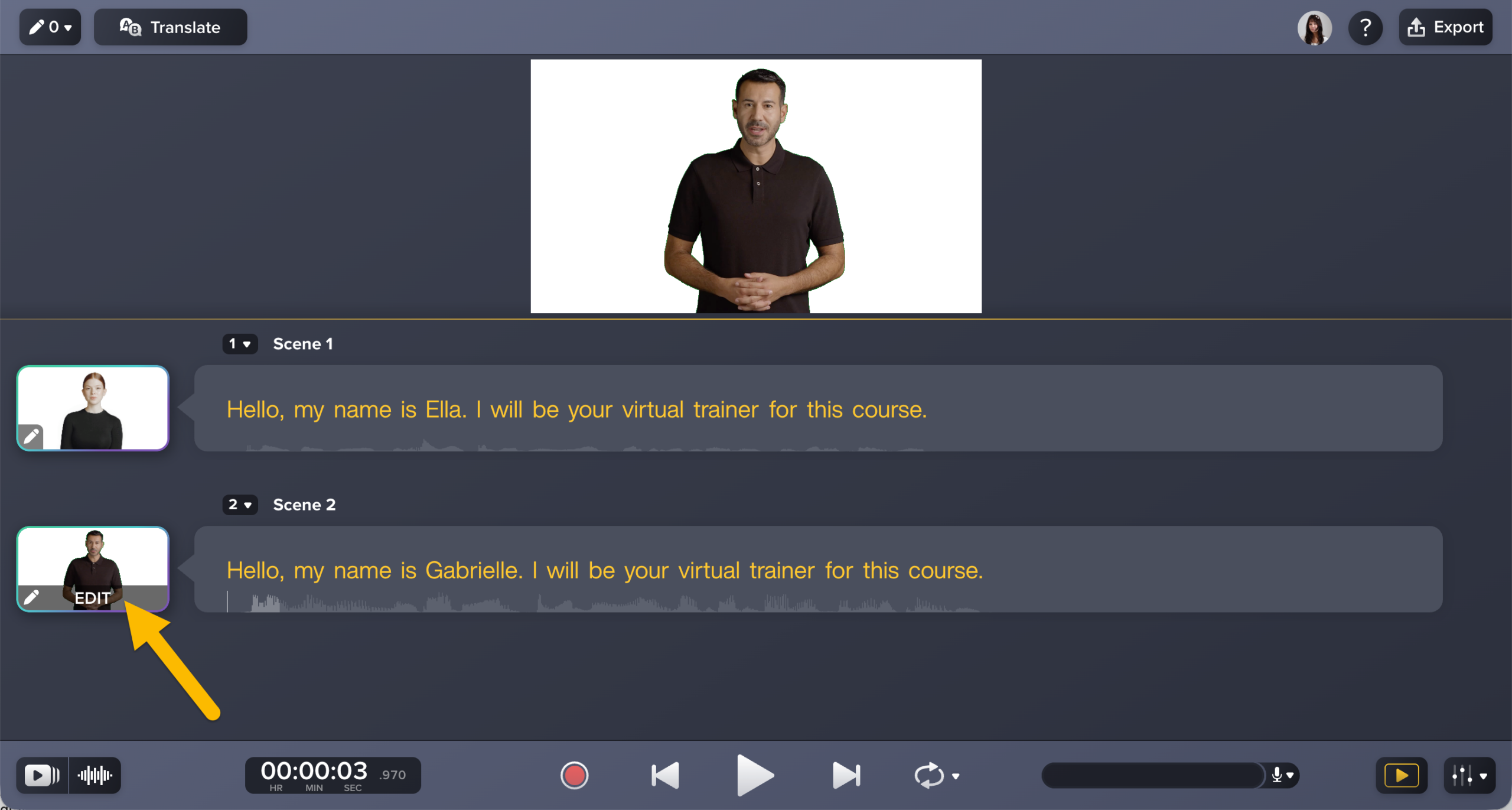 Edit button