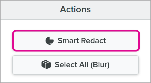 Smart Redact button