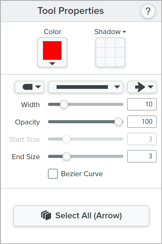 Arrow properties on Windows