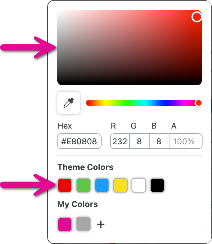 Color picker on Snagit for Mac