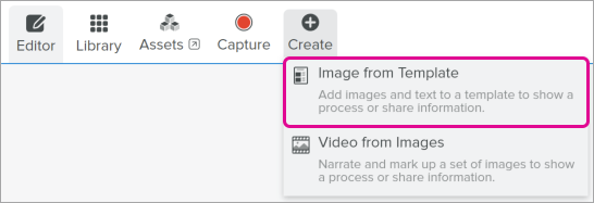 Create button and options