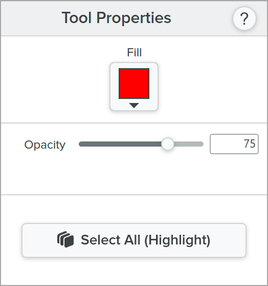 Highlighter tool properties on Windows