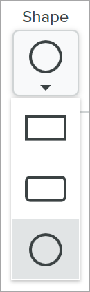 Shape dropdown