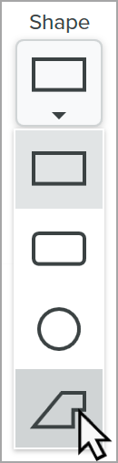Opción de forma de polígono