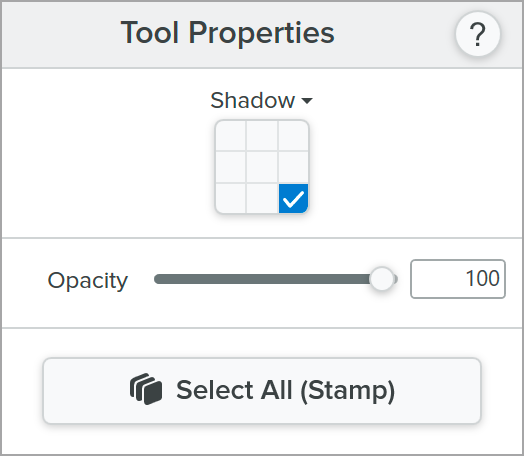 Stamp tool properties on Windows