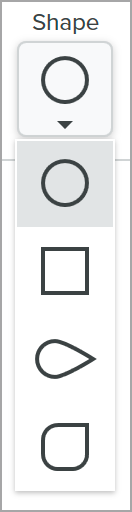 Shape dropdown