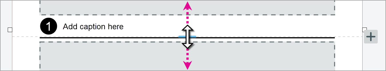 Drag the divider to resize the section