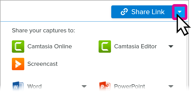 Share dropdown