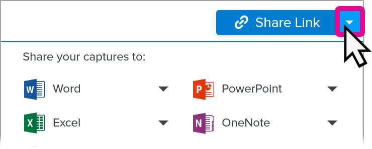 Share dropdown