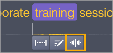 Audiate waveform editor option
