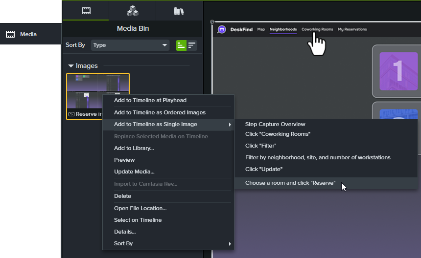 Add to Timeline as Single Image option
