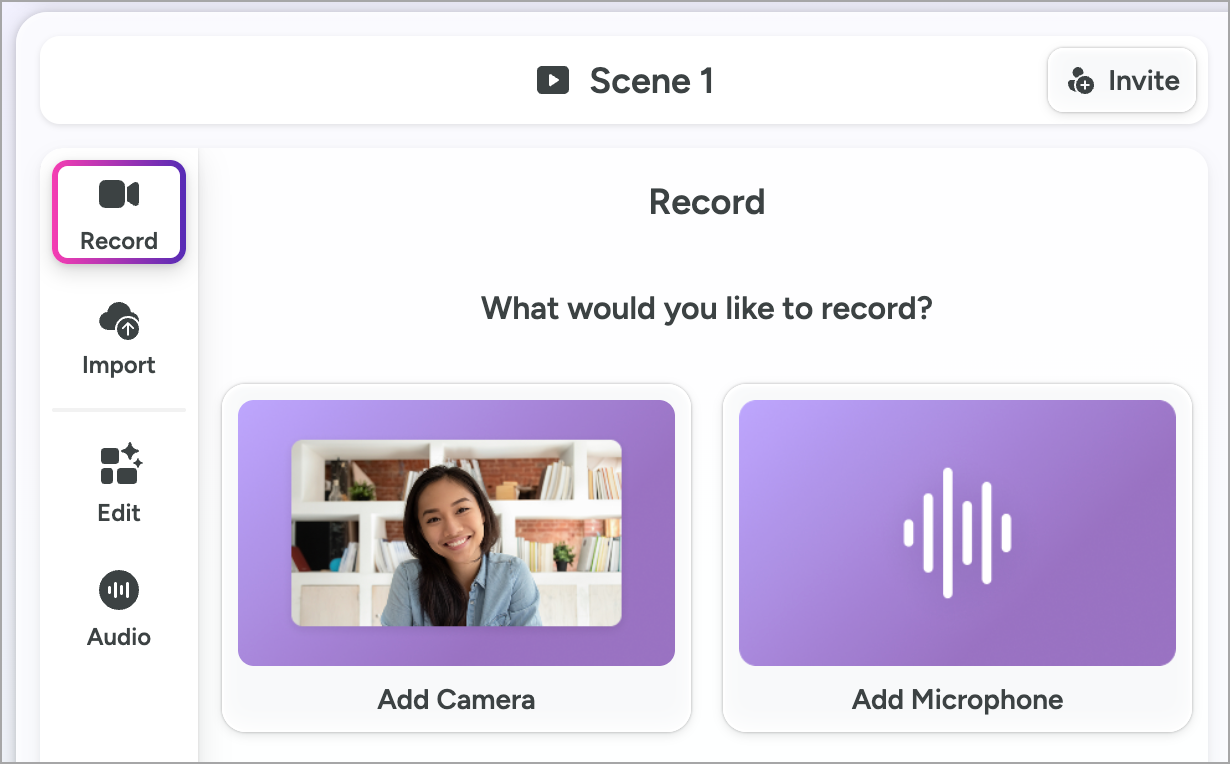 Record Camera or Microphone only