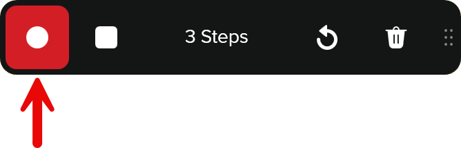 Record button in the Step Capture toolbar