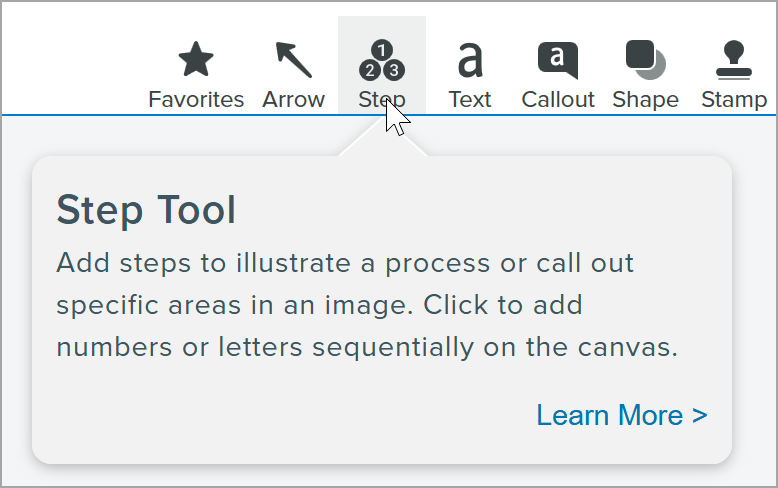 Example tooltip with additional text information
