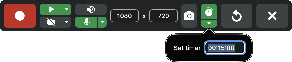 Video capture timer