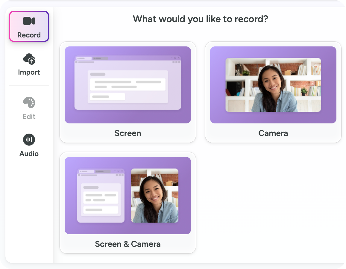 Record tab options