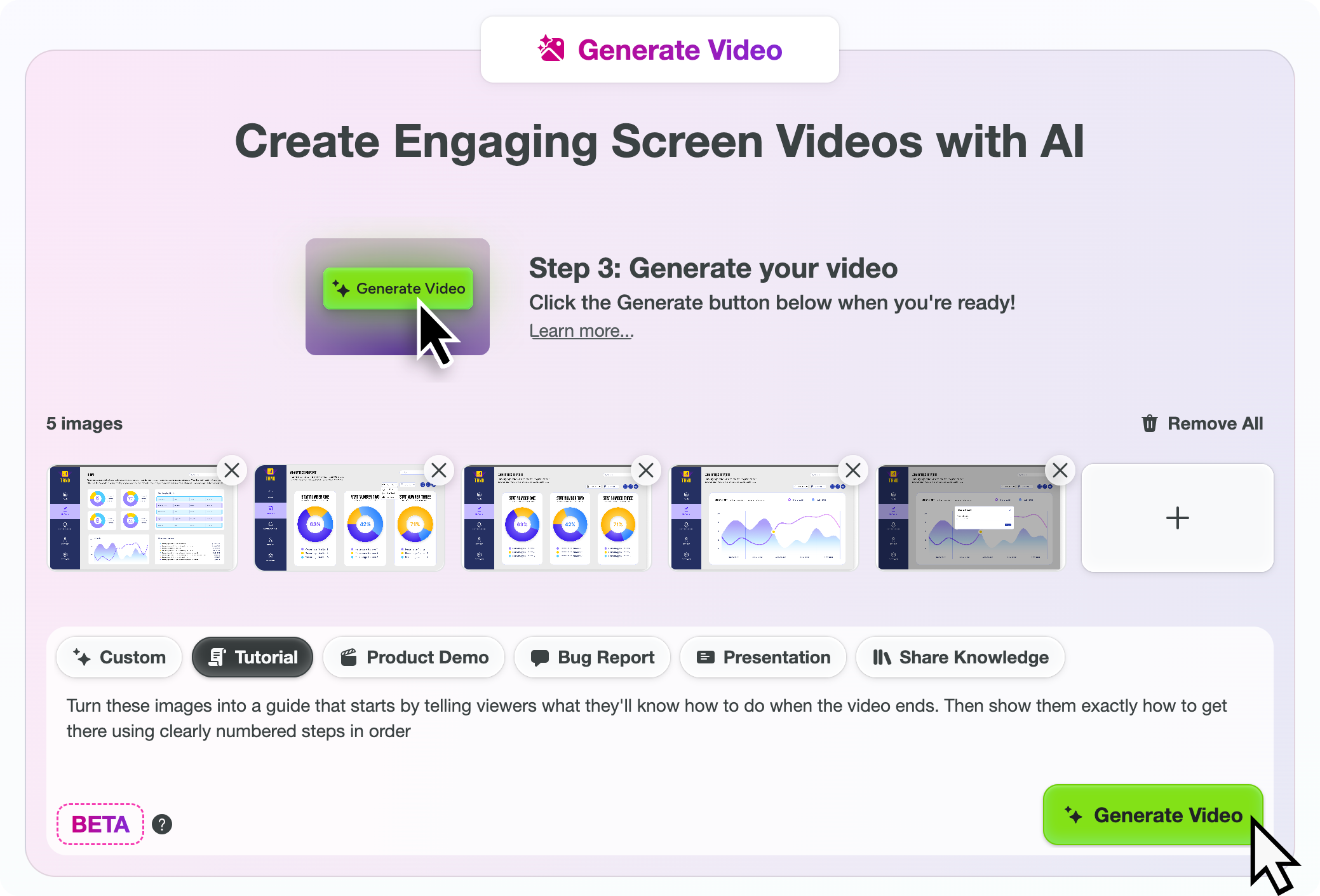 Generate Video button