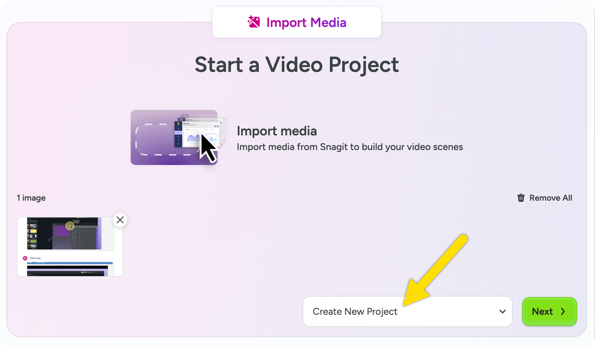 Import Snagit media into Camtasia Online