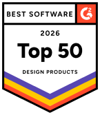 G2 Best Software 2026 Top 50 Design Products Award