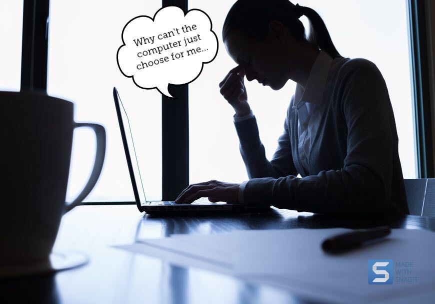 woman looking stressed