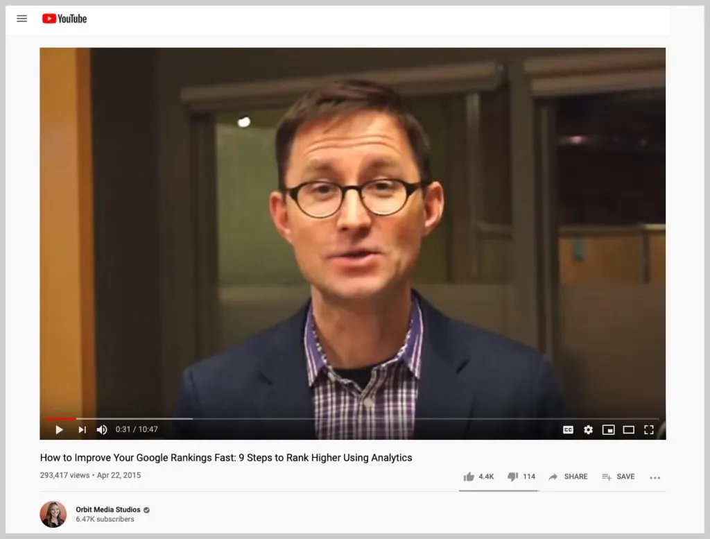 andy crestodina video quality example