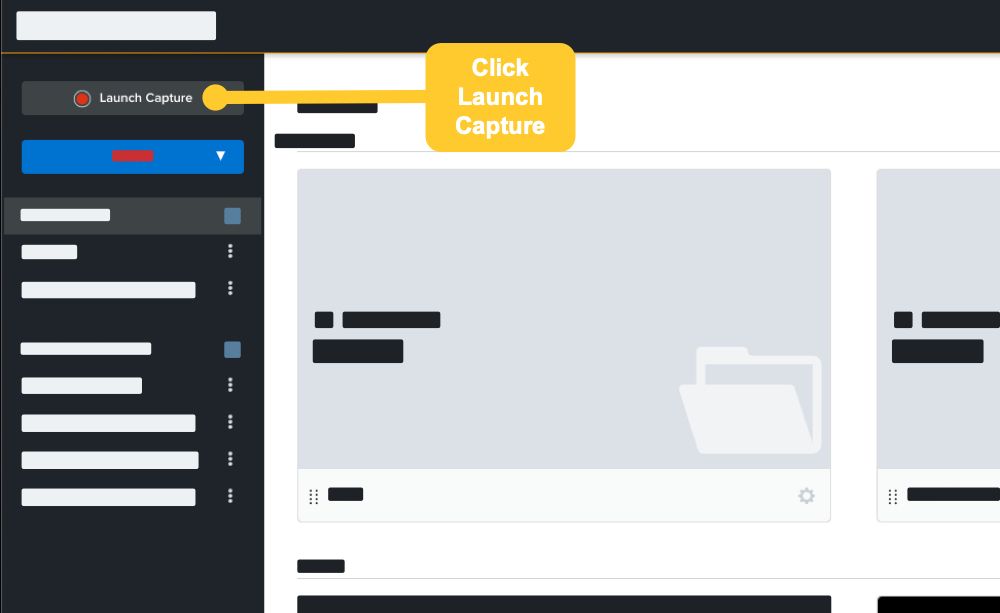 Open Knowmia Pro and click the Launch Capture button to begin your recorded lecture.
