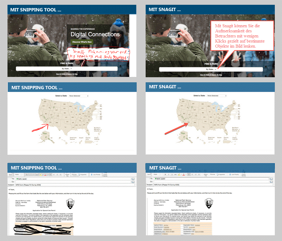 Snipping Tool vs. Snagit