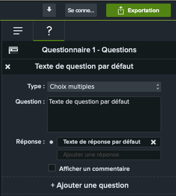 Le panneau des propriétés apparaîtra alors sur la droite de votre écran.