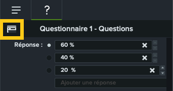 Cliquez sur le bouton en haut à gauche du panneau des propriétés, comme indiqué ci-dessus.