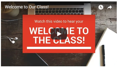 Begrüßungsvideo für alle Online-Studenten.