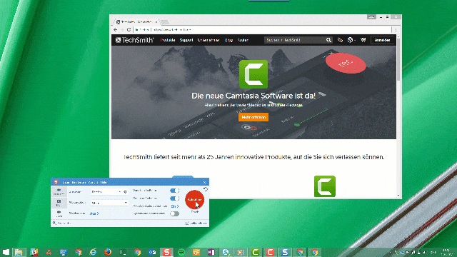Aufnahme mit Snagit