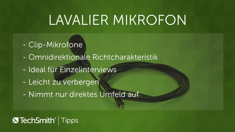Lavaliermikrofon-Optionen