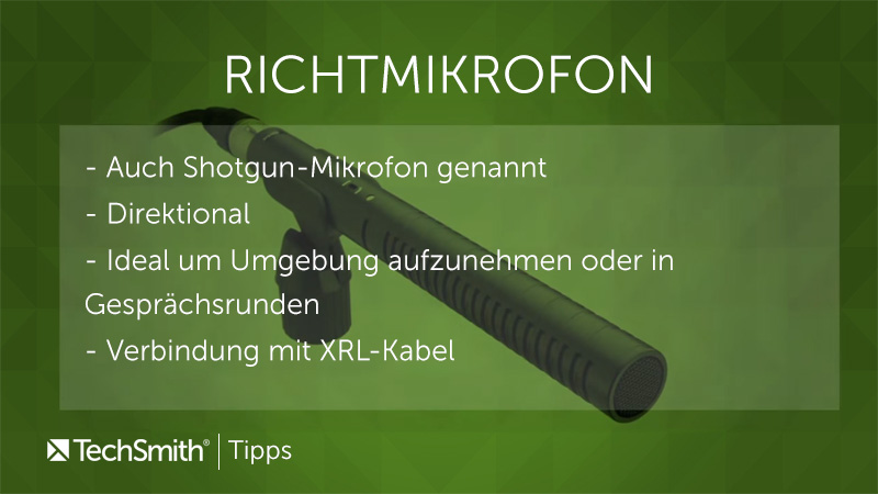 Richtmikrofonoptionen