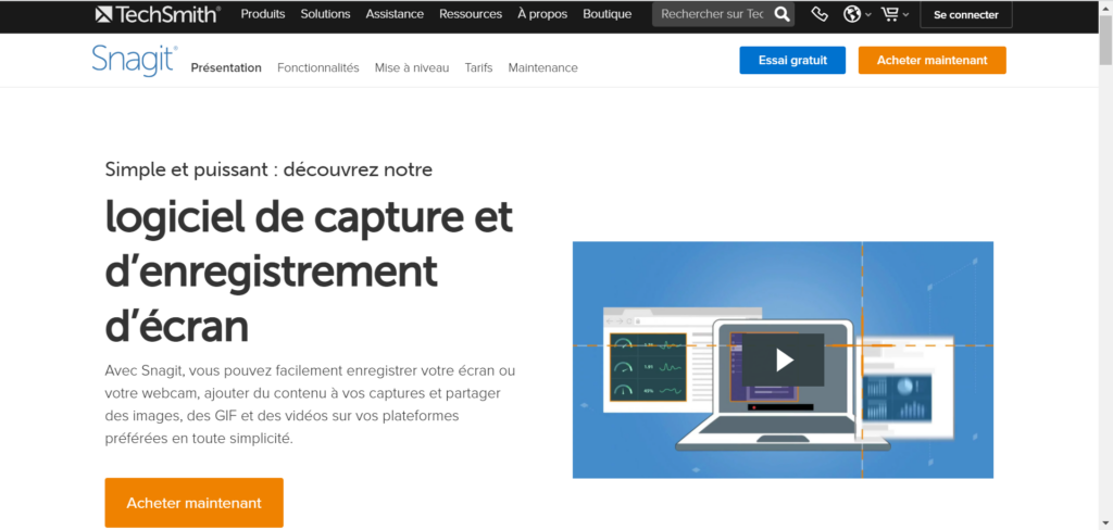 Snagit, logiciel de communication interne.