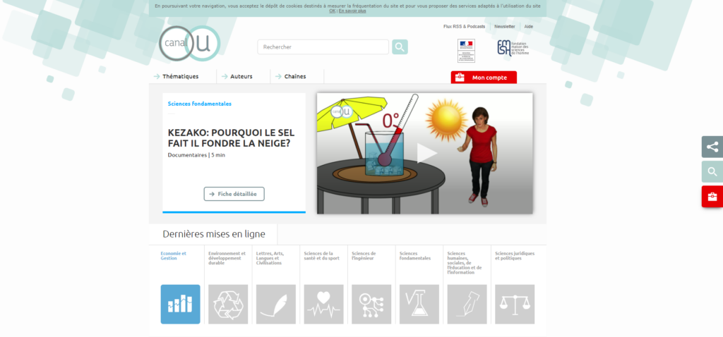 Canal-U, plateforme d'enseignement à distance