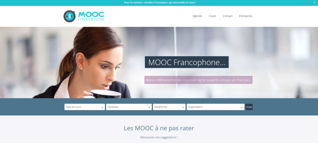 Mooc francophone, plateforme d'enseignement à distance