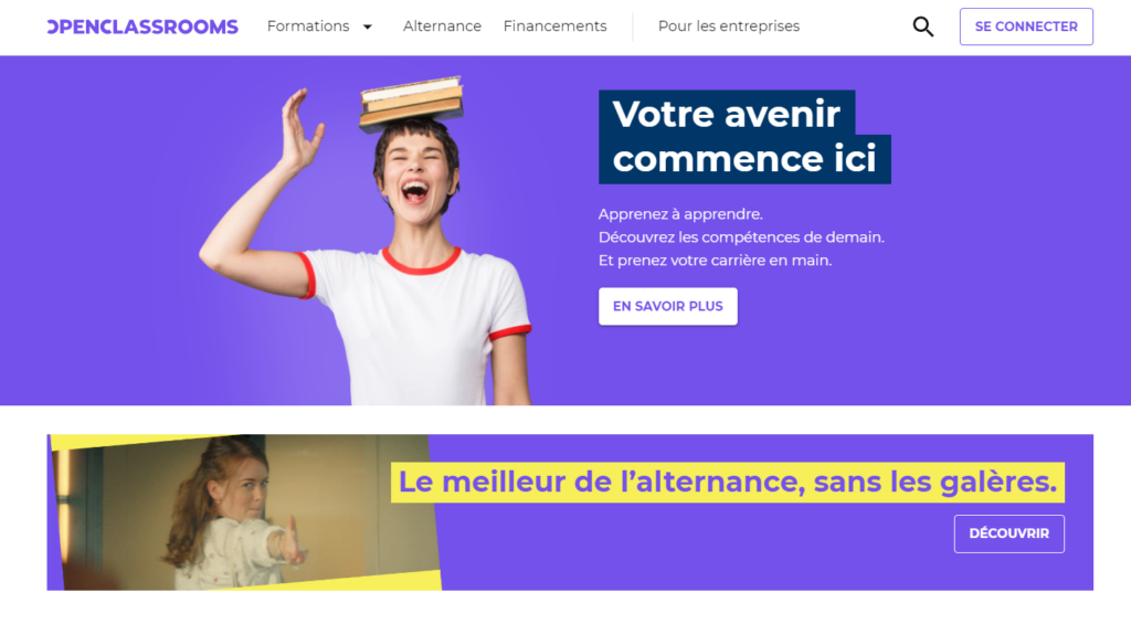 openclassrooms, plateforme d'enseignement à distance