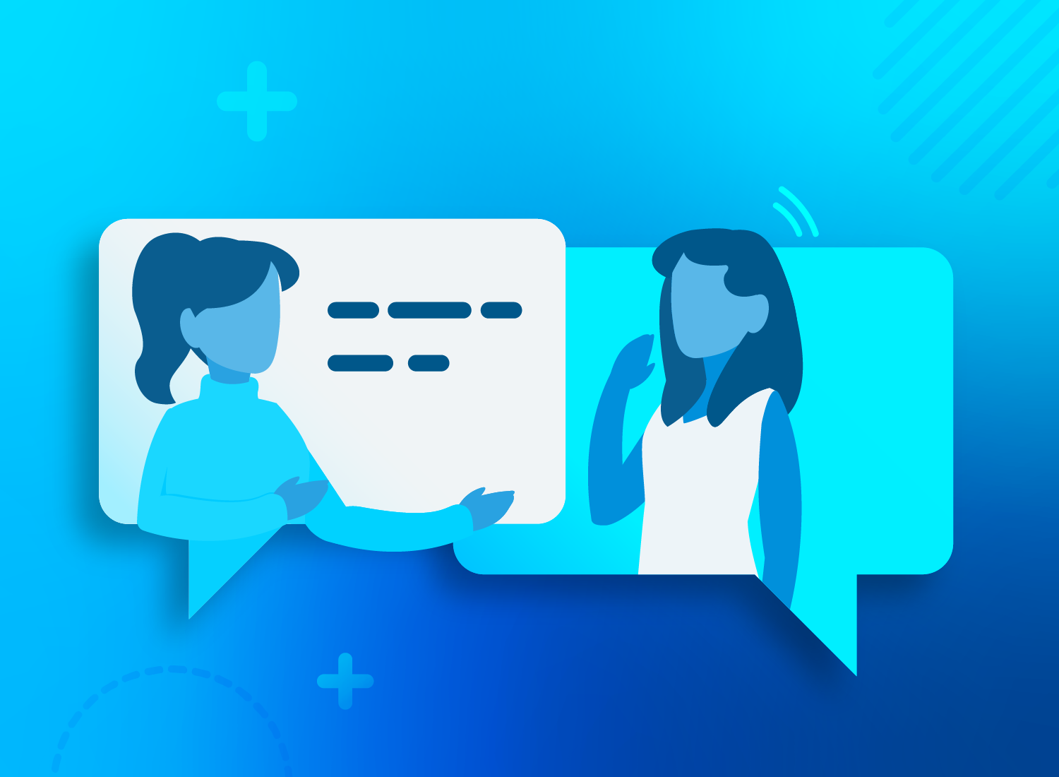 zwei Chatboxen