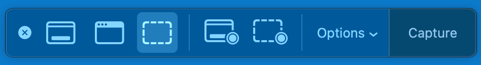 The mac screenshot toolbar