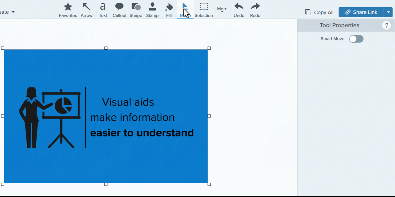 GIF of Snagit's Smart Move feature.