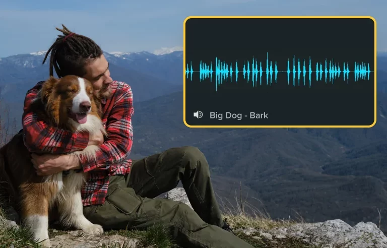 Sound effect file from Camtasia Assets of a loud dog bark.