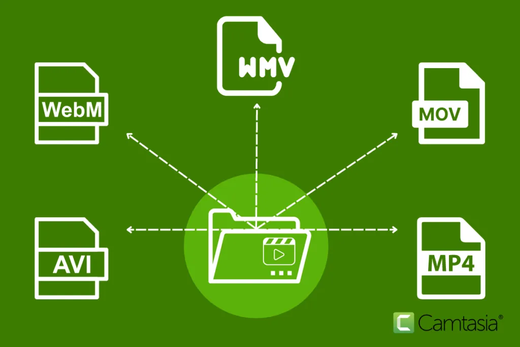 Video format download options with WebM, AVI, WMV, MOV, and MP4