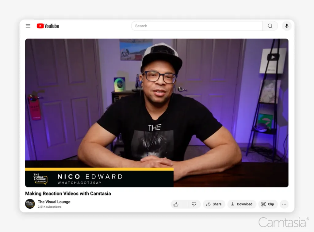 Screenshot of YouTube video with lower third introducing the speaker.