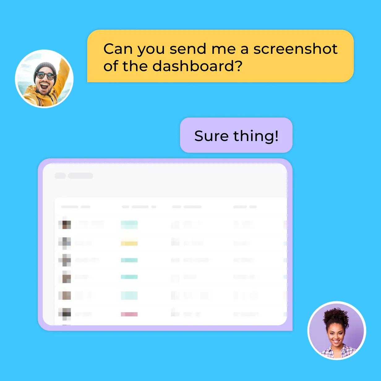 Example of a redacted screenshot in a chat thread or word doc.